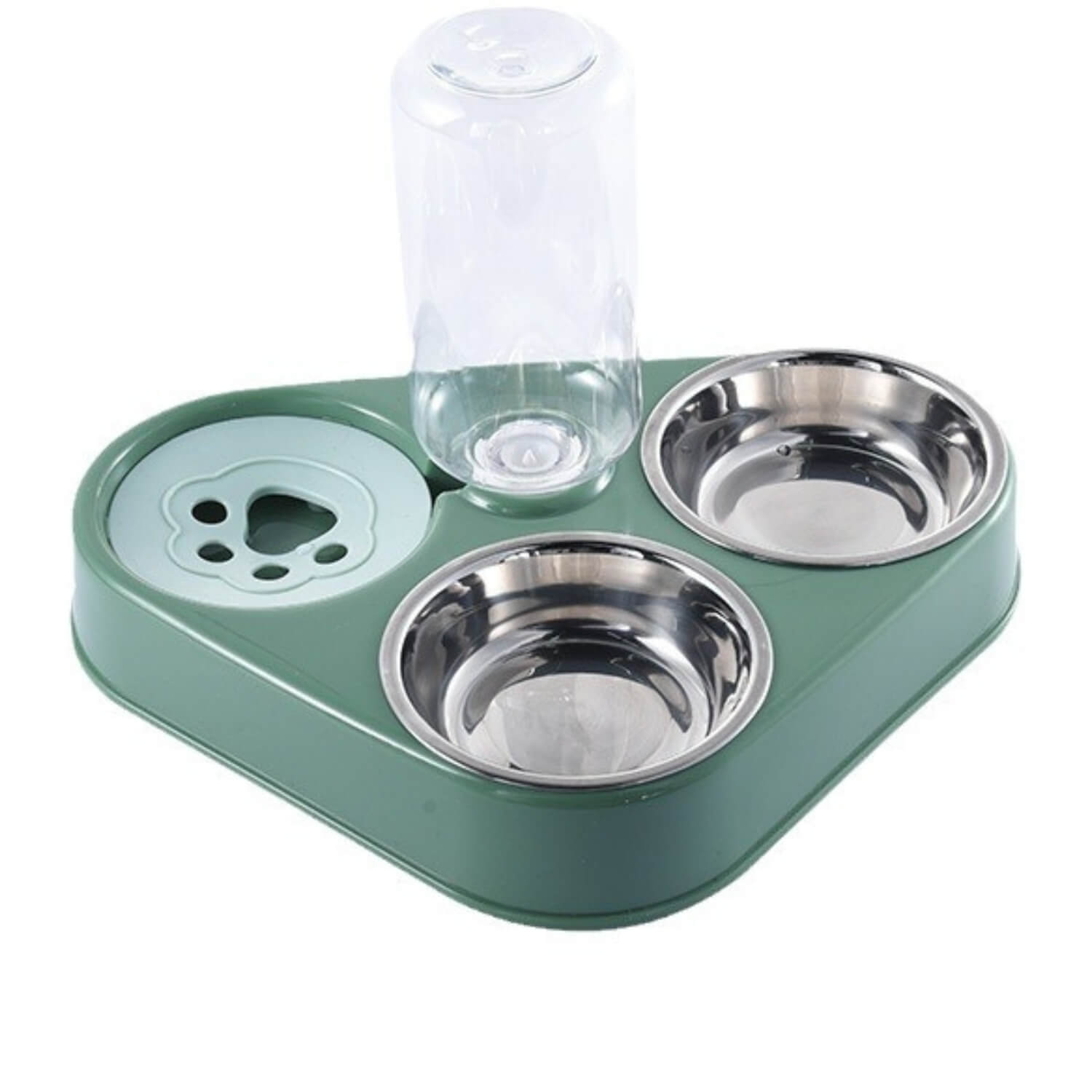 groene 3 in 1 voerbak voor huisdieren